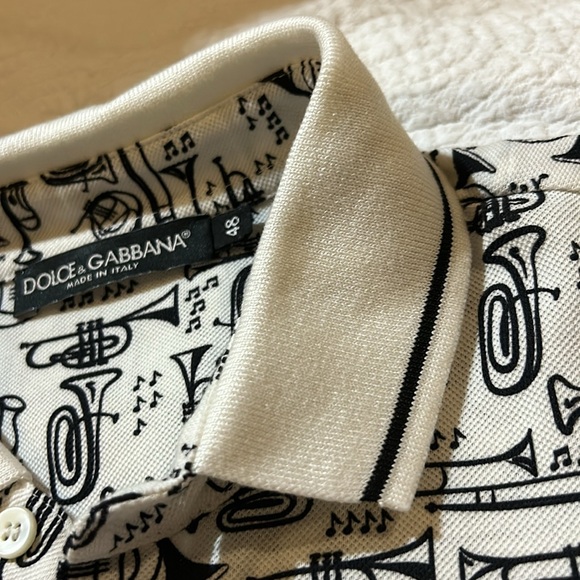 Dolce & Gabbana Men’s Polo Trumpet design  size IT 48/US S/M - Picture 12 of 13